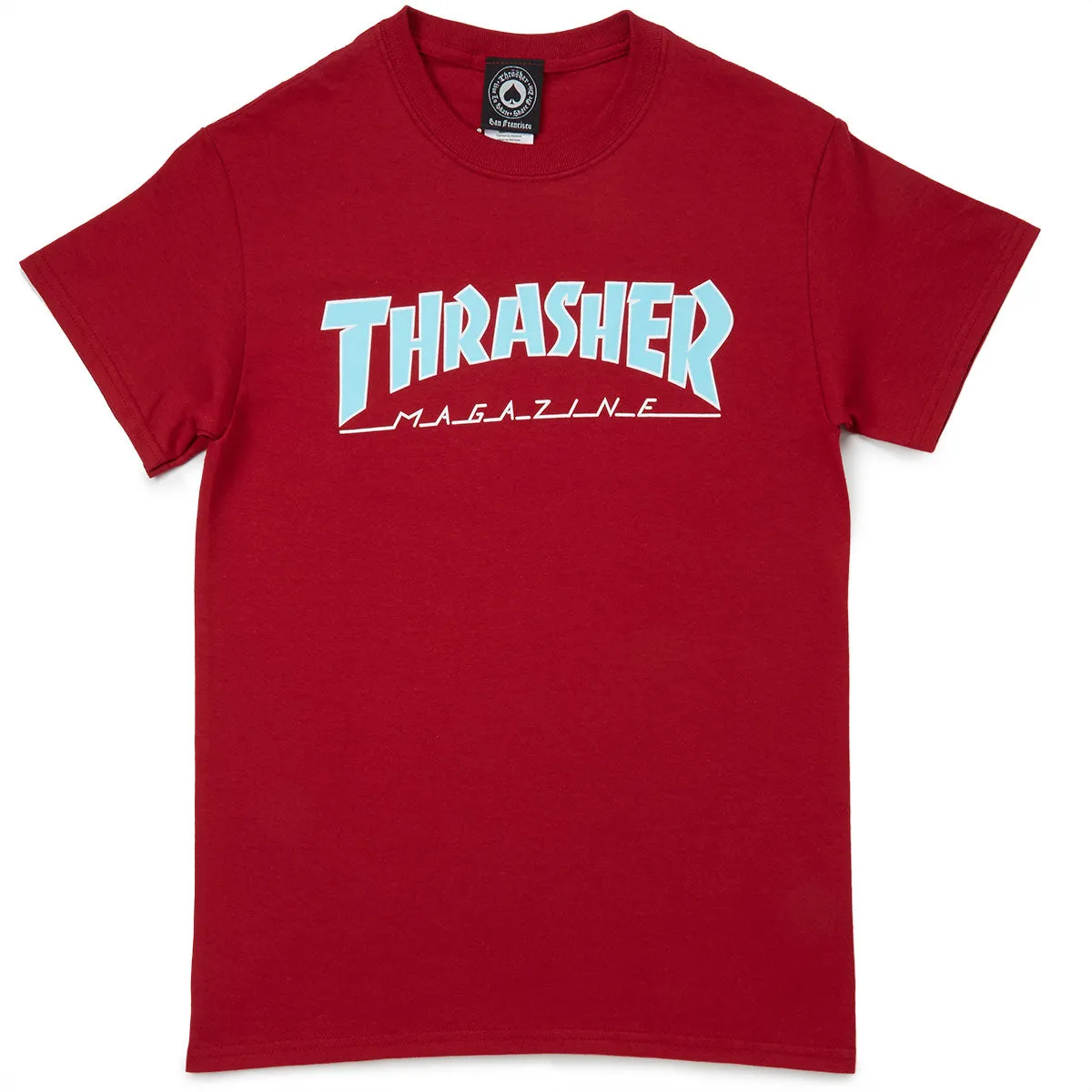 Safety Gear Thrasher Outlined T-Shirt - Cardinal Scarves