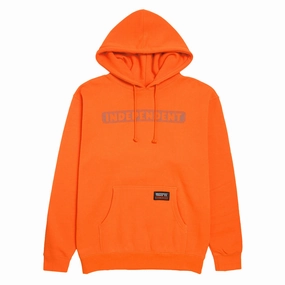 Safety Equipment Independent Bar Logo Reflective Hoodie - Safety Orange/Reflective Tickets