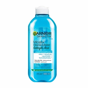 Salicylic Acid Micellar Water Facial Anti-Acne Cleanser and Makeup Remover, for Oily and Acne-Prone