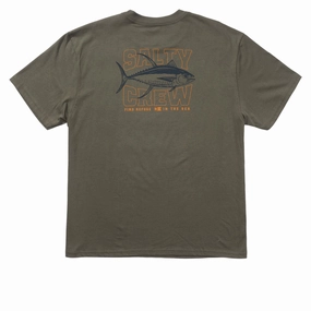 Salty Crew Big Game Classic T-Shirt - Dusty Olive Men's Grooming Activities