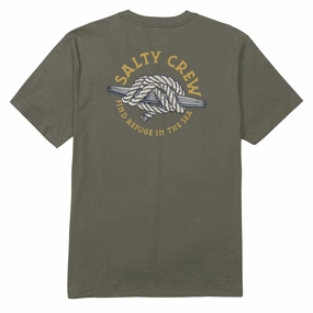 Salty Crew Cleat Knott T-Shirt - Dusty Olive Baby Clothes Home & Living