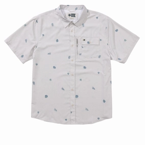 Salty Crew Flagship UV Button Up Shirt - Grey Everyday Wear Sustainable Materials