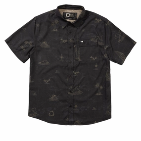 Salty Crew Helmsman UV Button Up Shirt - Phantom Merchandise Fashion Accessories