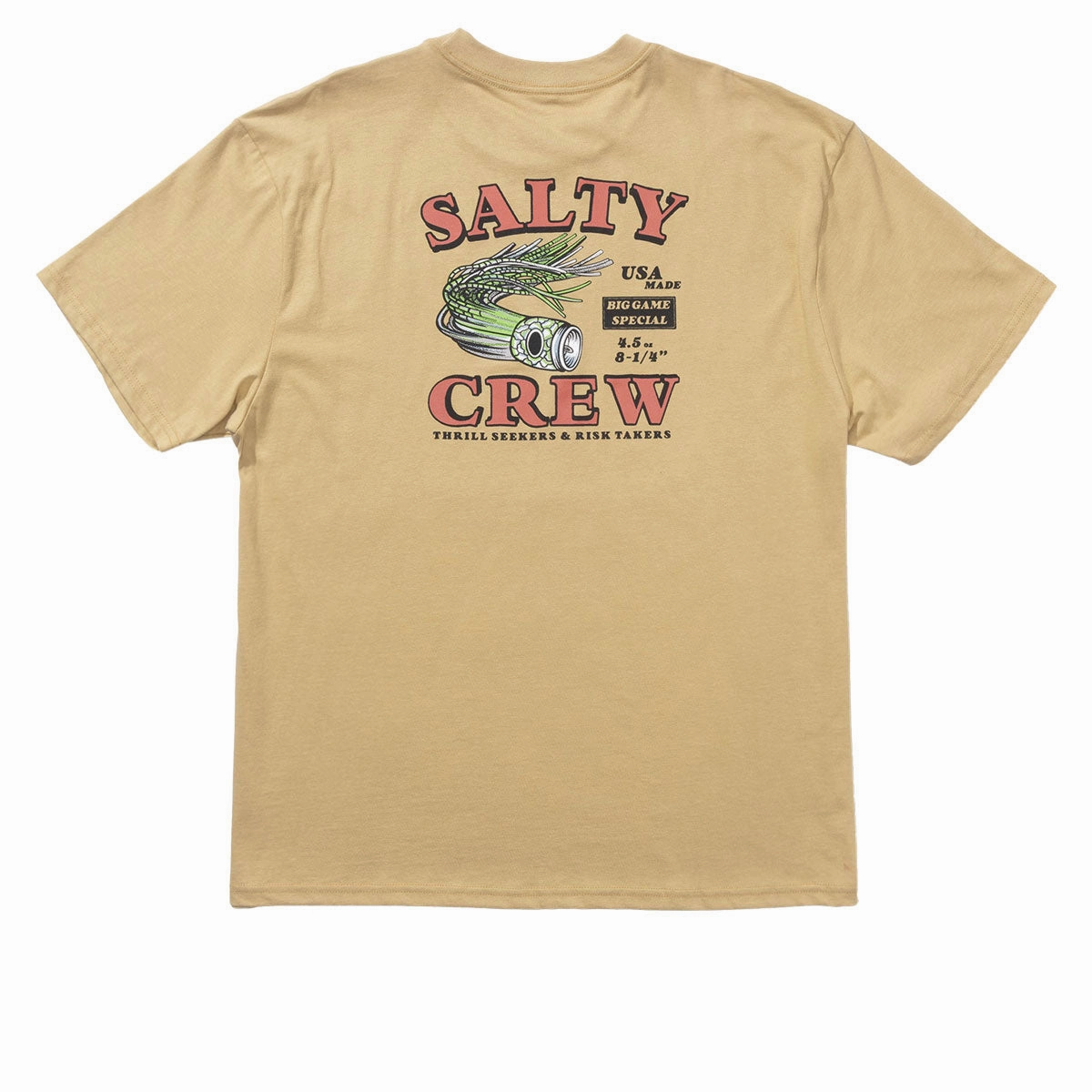 Salty Crew Lured Classic T-Shirt - Khaki Backpacks Boat Accessories
