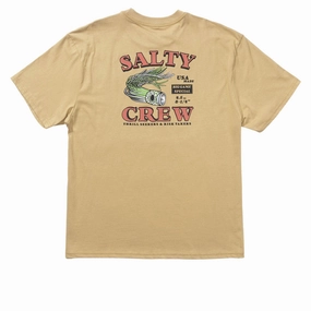Salty Crew Lured Classic T-Shirt - Khaki Backpacks Boat Accessories