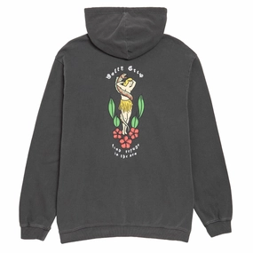 Salty Crew Old School Vintage Fleece Hoodie - Coal Meal Replacement Shakes Newspapers