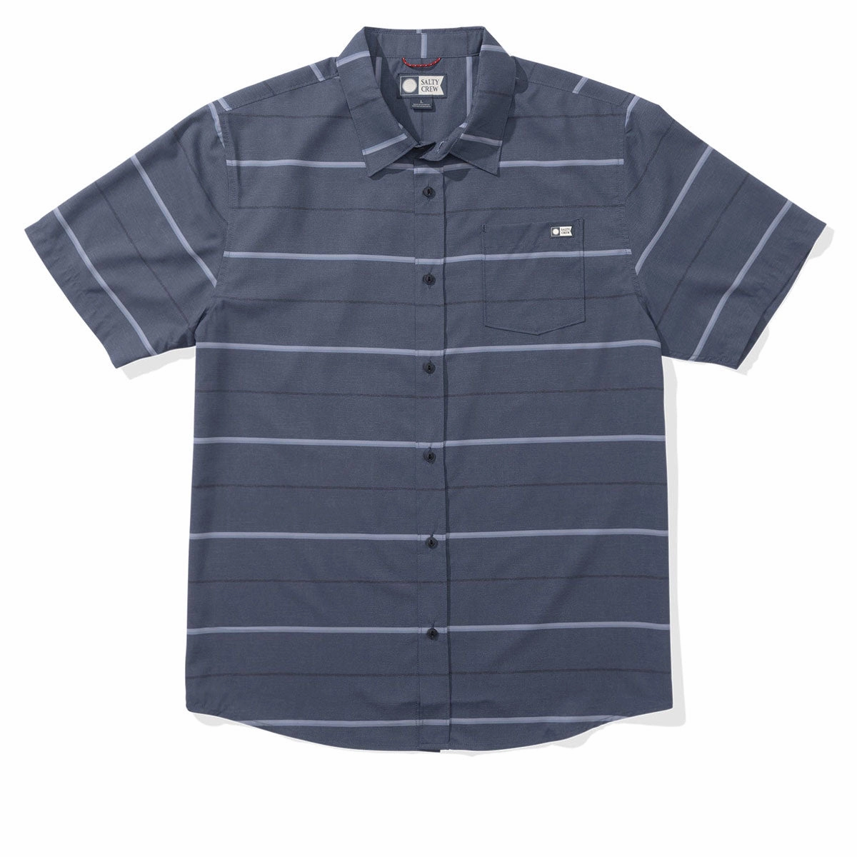 Salty Crew Skipper Tech Woven Shirt - Dark Lava Silk Fabric Nails