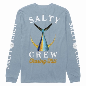 Salty Crew Tailed Classic Long Sleeve T-Shirt - Blue Fog Ribbons Cosplay