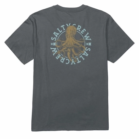 Salty Crew Tentacles T-Shirt - Charcoal Hats Free Shipping