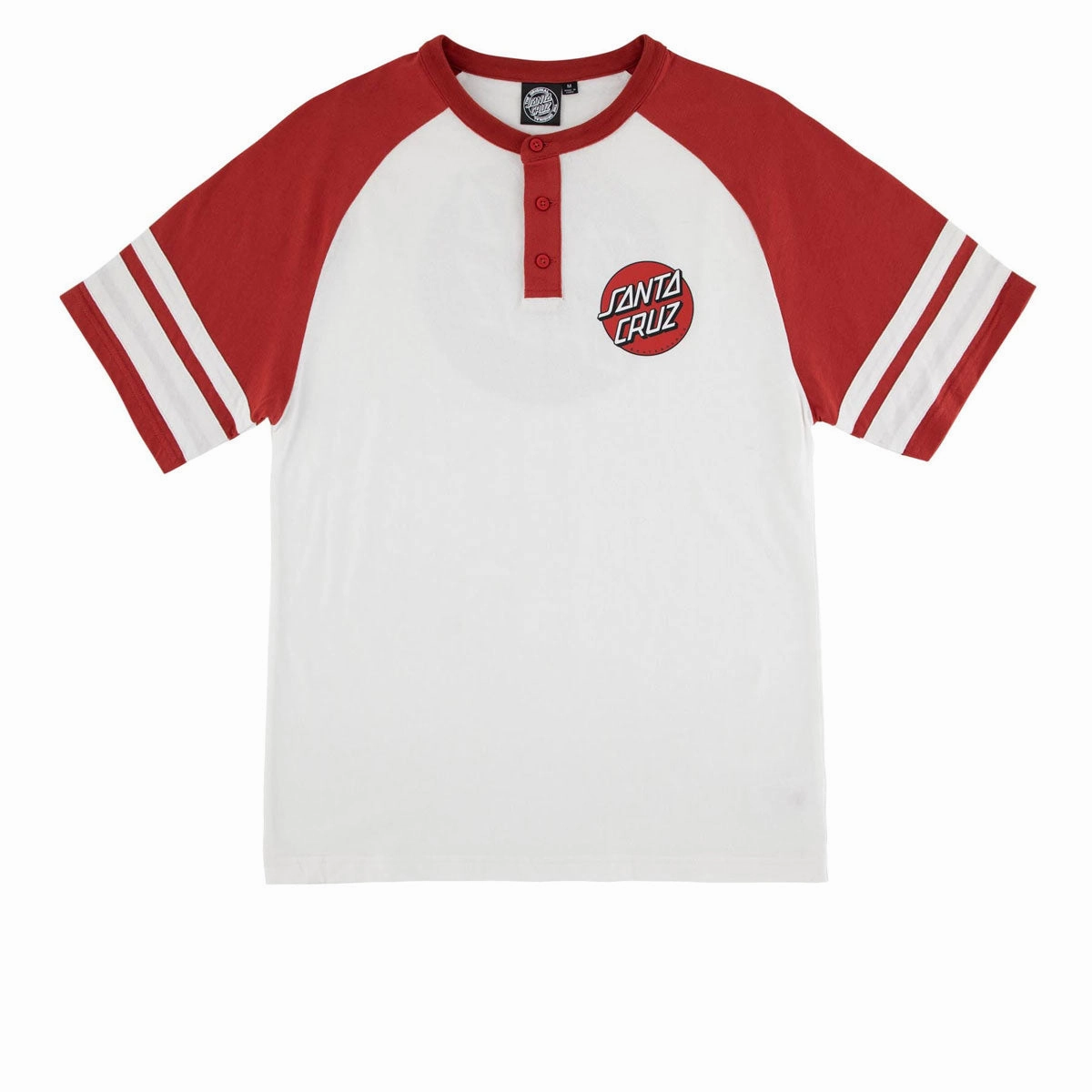 Santa Cruz Bond Henley Shirt - White/Red Fashion Accessories Planters
