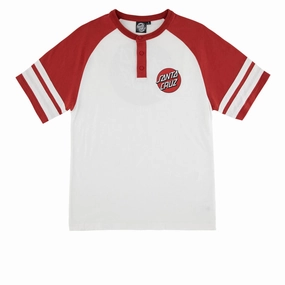Santa Cruz Bond Henley Shirt - White/Red Fashion Accessories Planters