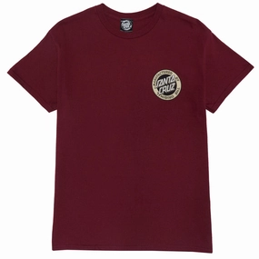 Santa Cruz Carved MFG T-Shirt - Maroon Restaurant Equipment Vitamins