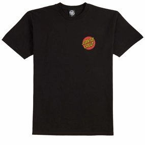 Santa Cruz Classic Dot Chest T-Shirt - Black Hats Decor
