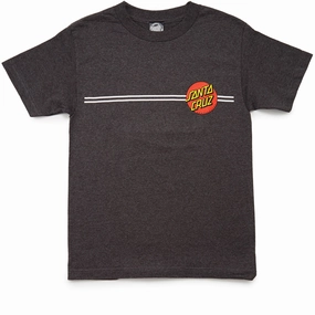 Santa Cruz Classic Dot T-Shirt - Charcoal Heather Fax Machines Scissors
