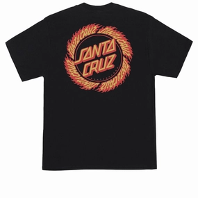 Santa Cruz Flame Ringed Dot T-Shirt - Black Soap Events
