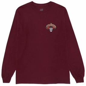 Santa Cruz Guzman Dead Diners Long Sleeve T-Shirt - Maroon Sports Teams Patio Furniture