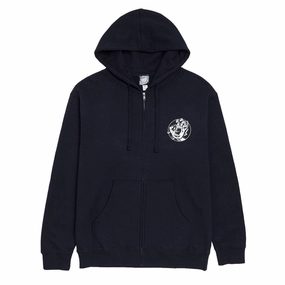 Santa Cruz Hand Dot Zip Up Hoodie - Navy Modern Fashion Scissors