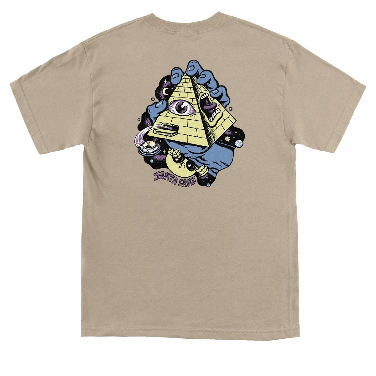 Santa Cruz Knibbs Invasion Hand T-Shirt - Sand Games Tape