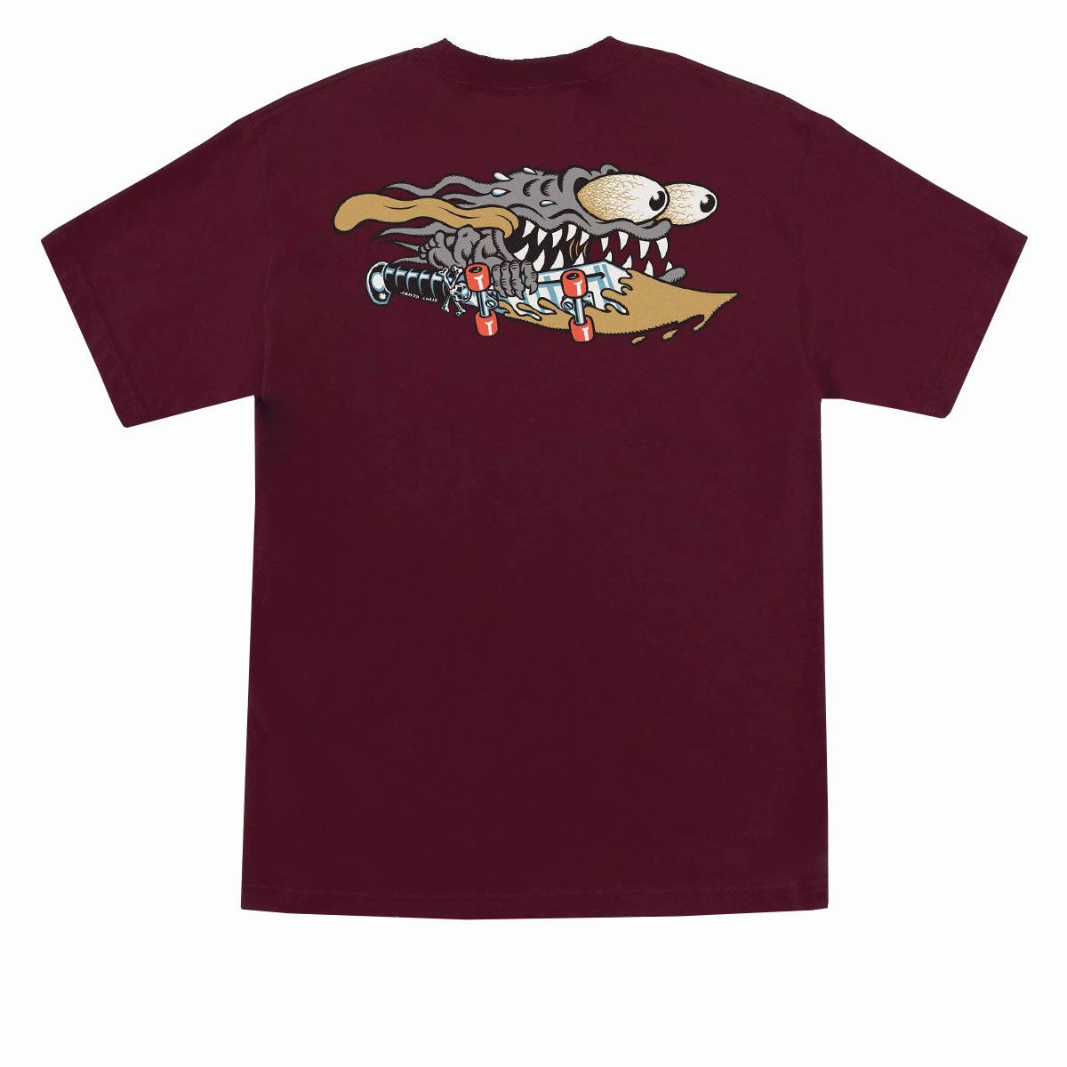 Santa Cruz Meek Slasher T-Shirt - Maroon/Grey Safety Gear Free Shipping