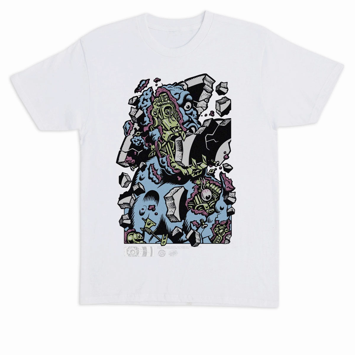 Santa Cruz Roskopp Macro Front T-Shirt - White Hotel Amenities Trash Bags
