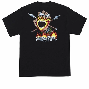 Santa Cruz Salba Screaming Witch Doctor T-Shirt - Black Workout Clothes Books