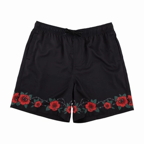 Santa Cruz Screaming Cabana Pull On Boardshorts - Black Industrial Clothing Office Equipment