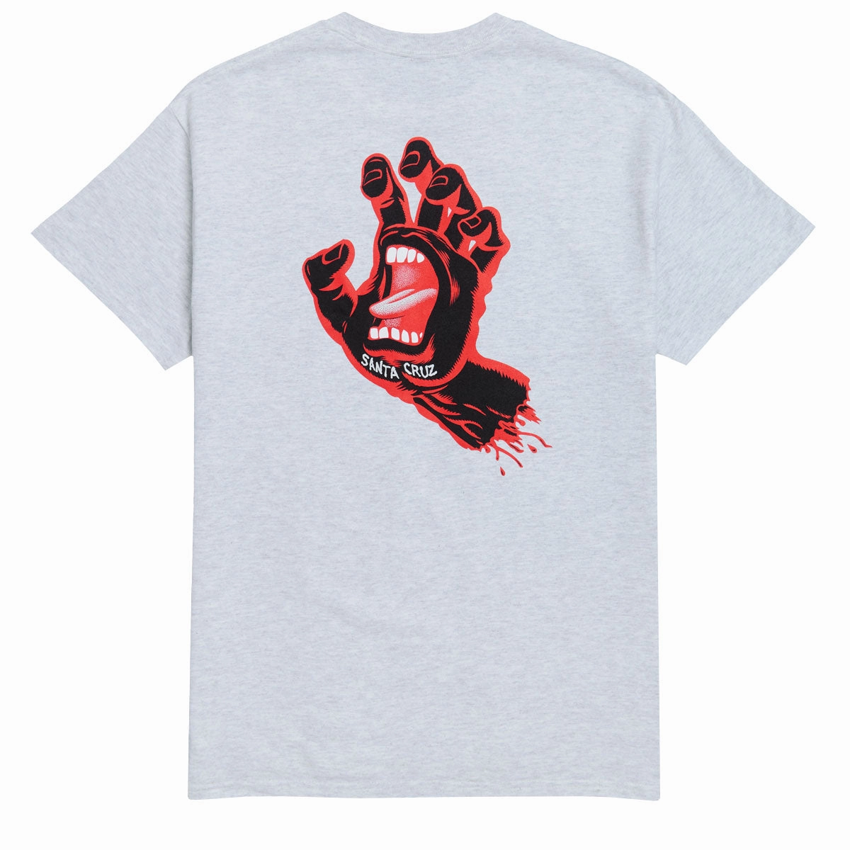 Santa Cruz Screaming Hand T-Shirt - Ash/Black/Red Size-Inclusive Patterned Clothing