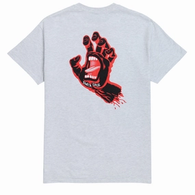 Santa Cruz Screaming Hand T-Shirt - Ash/Black/Red Size-Inclusive Patterned Clothing