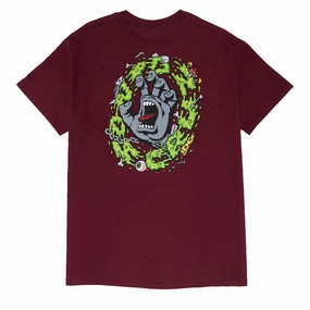 Santa Cruz Slime Scream T-Shirt - Maroon Personalized Hair Accessories