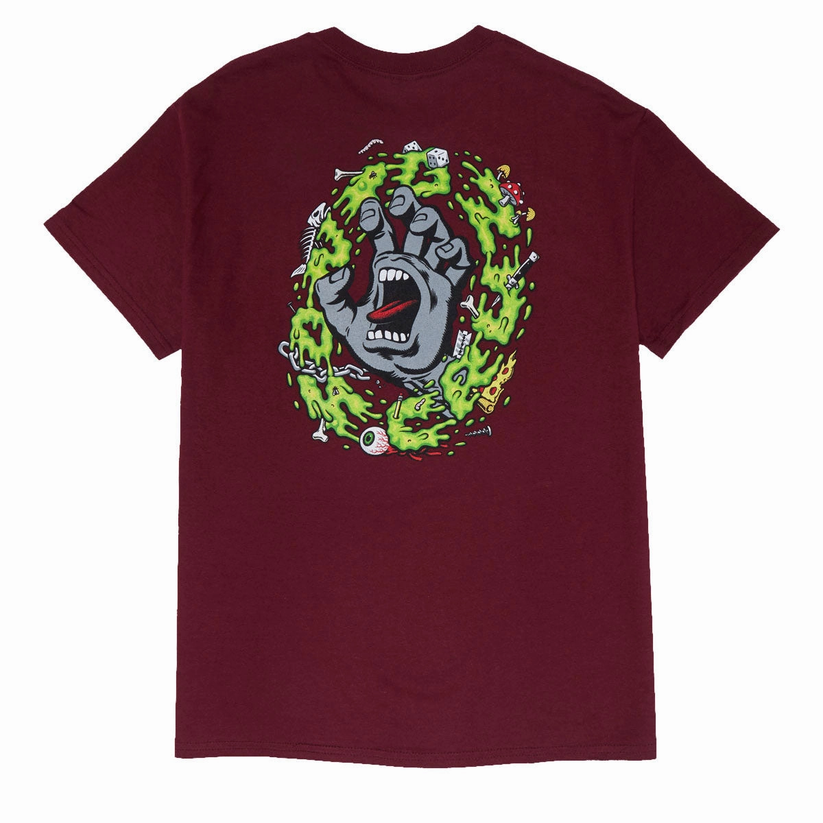 Santa Cruz Slime Scream T-Shirt - Maroon Personalized Hair Accessories