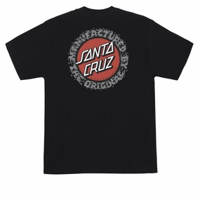 Santa Cruz Splatter MFG Dot T-Shirt - Black Headphones Games