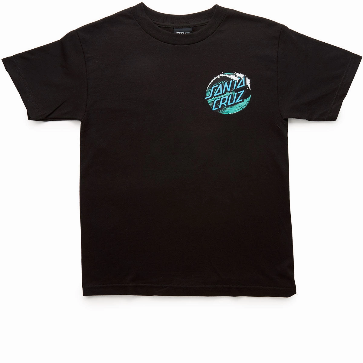 Santa Cruz Wave Dot T-Shirt - Black Fit Guide Hats