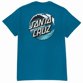 Santa Cruz Wave Dot T-Shirt - Teal/Yellow Workwear Bar Supplies
