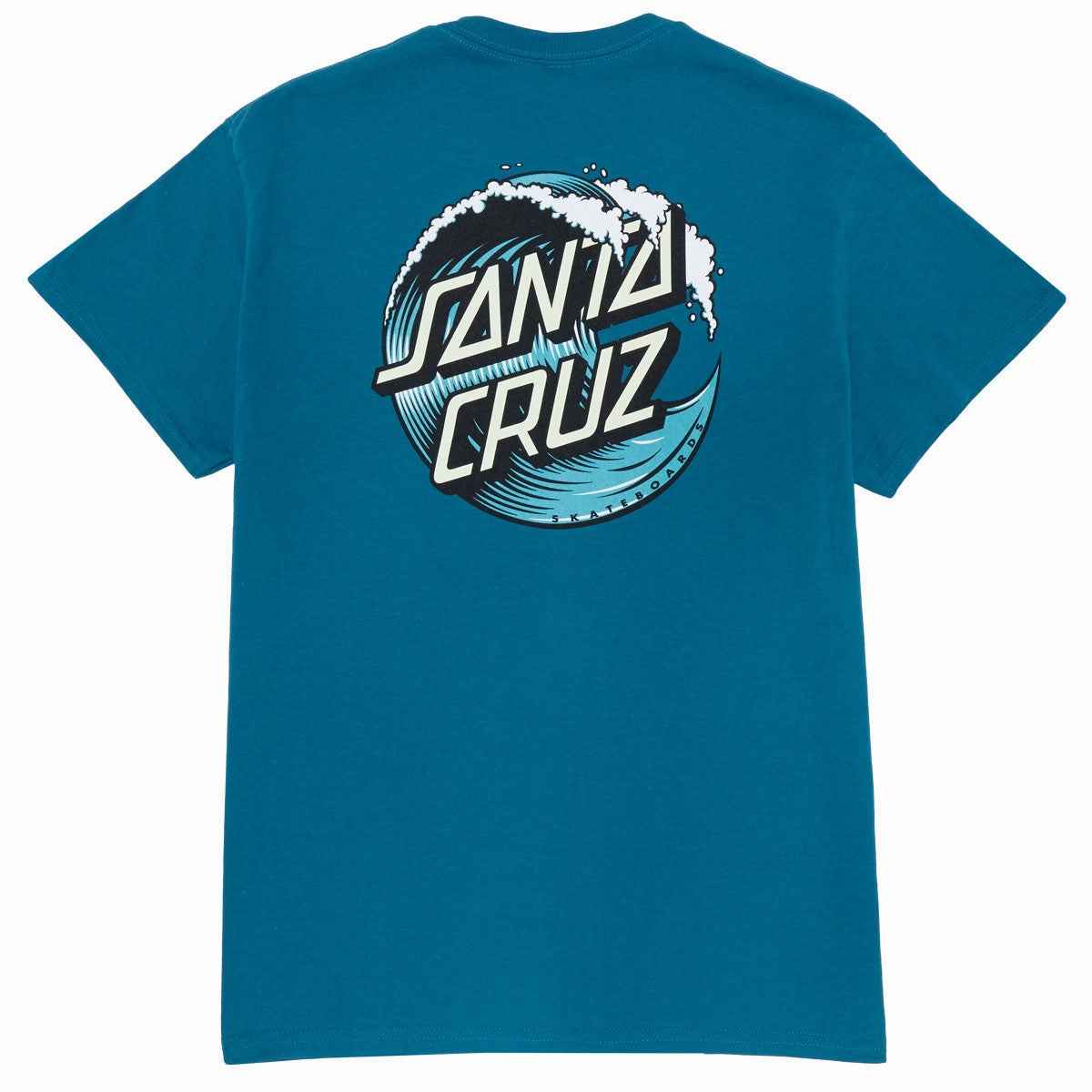 Santa Cruz Wave Dot T-Shirt - Teal/Yellow Workwear Bar Supplies