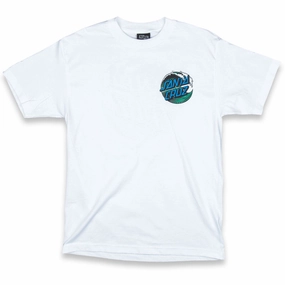 Santa Cruz Wave Dot T-Shirt - White Patterned Clothing Web Development