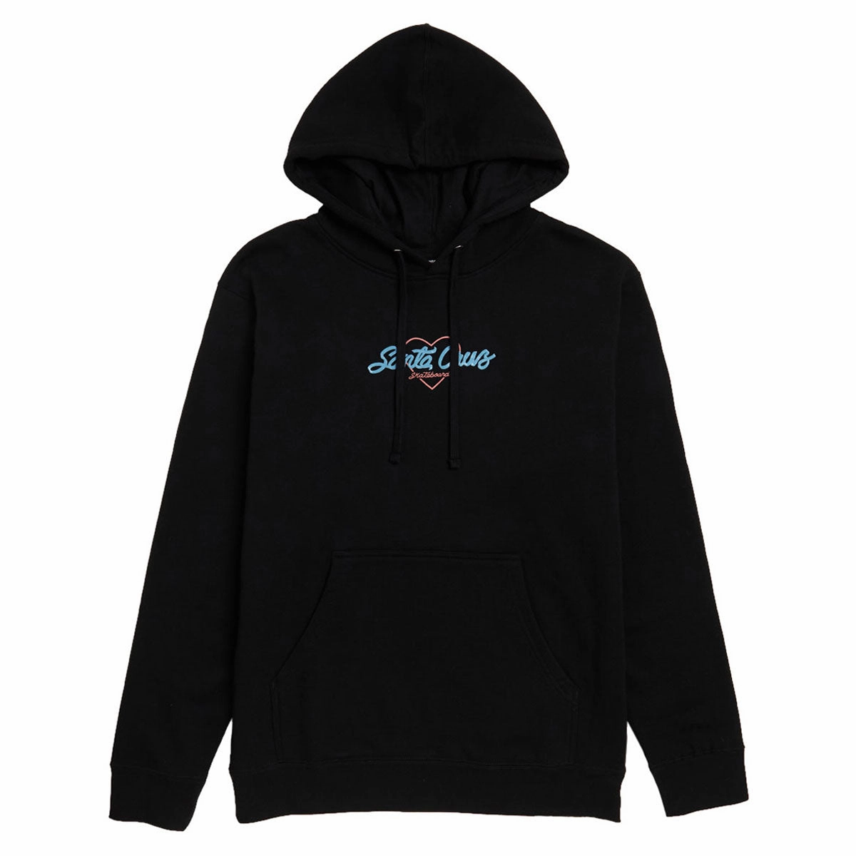 Santa Cruz Womens Love Script Center Hoodie - Black Socks Restaurant Equipment