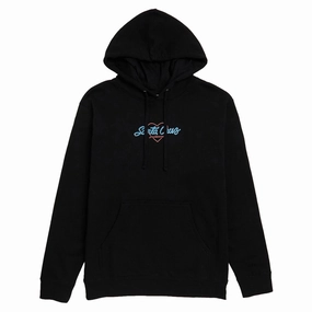 Santa Cruz Womens Love Script Center Hoodie - Black Socks Restaurant Equipment