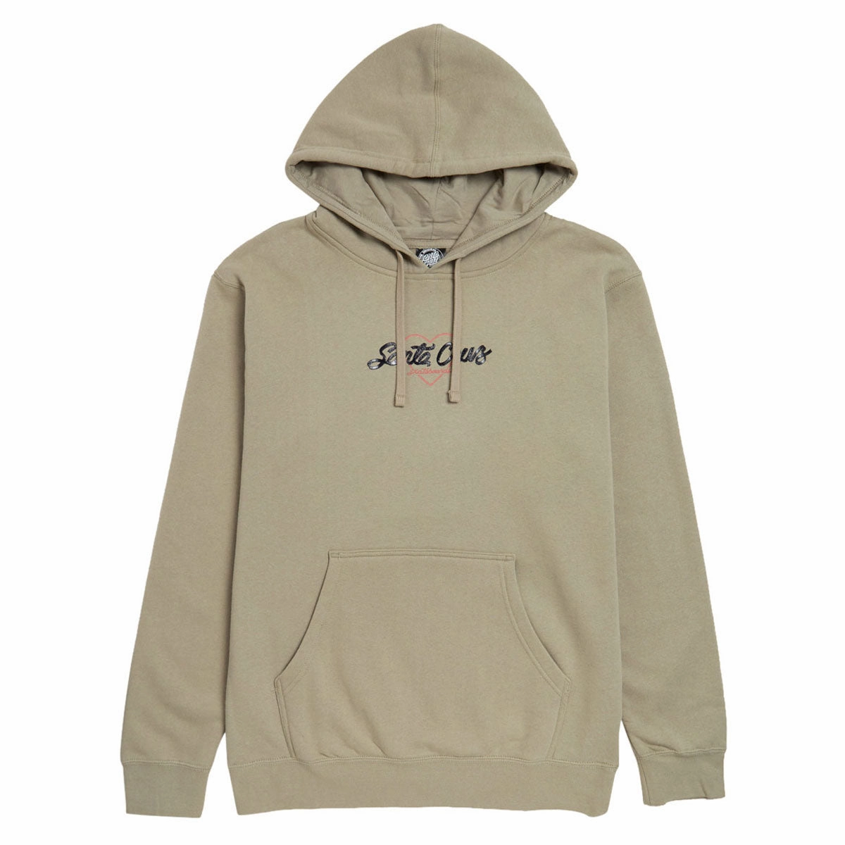 Santa Cruz Womens Love Script Center Hoodie - Cement Video Editing Electrical Supplies