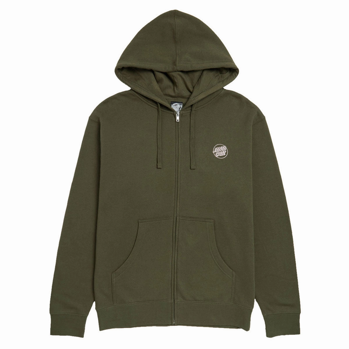 Santa Cruz Womens Tone Stamped Dot Zip Up Hoodie - Army Hair Extensions Floor Mats