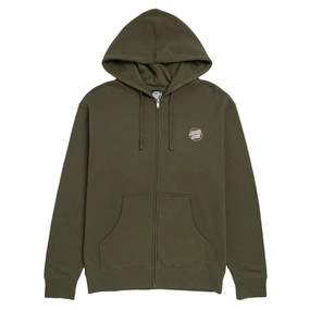 Santa Cruz Womens Tone Stamped Dot Zip Up Hoodie - Army Hair Extensions Floor Mats