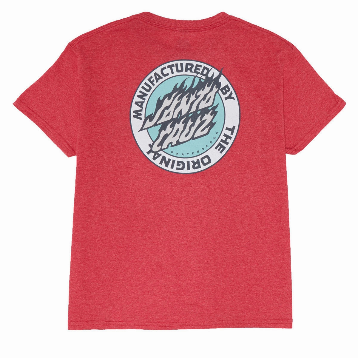 Santa Cruz Youth Flamed MFG Dot T-Shirt - Heather Red First Aid Kits Janitorial Supplies