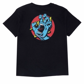Santa Cruz Youth Hand Dot T-Shirt - Black Hats Courses