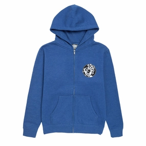 Santa Cruz Youth Hand Dot Zip Up Hoodie - Royal Heather Bar Supplies Lookbook