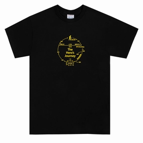 Sci-Fi Fantasy The Heros Journey T-Shirt - Black Hair Extensions Invitations