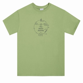 Sci-Fi Fantasy The Heros Journey T-Shirt - Pistachio Gift Ideas Budget-Friendly