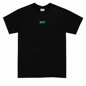 Sci-Fi Fantasy Tiny Big Logo T-Shirt - Black Craft Materials Printed Apparel