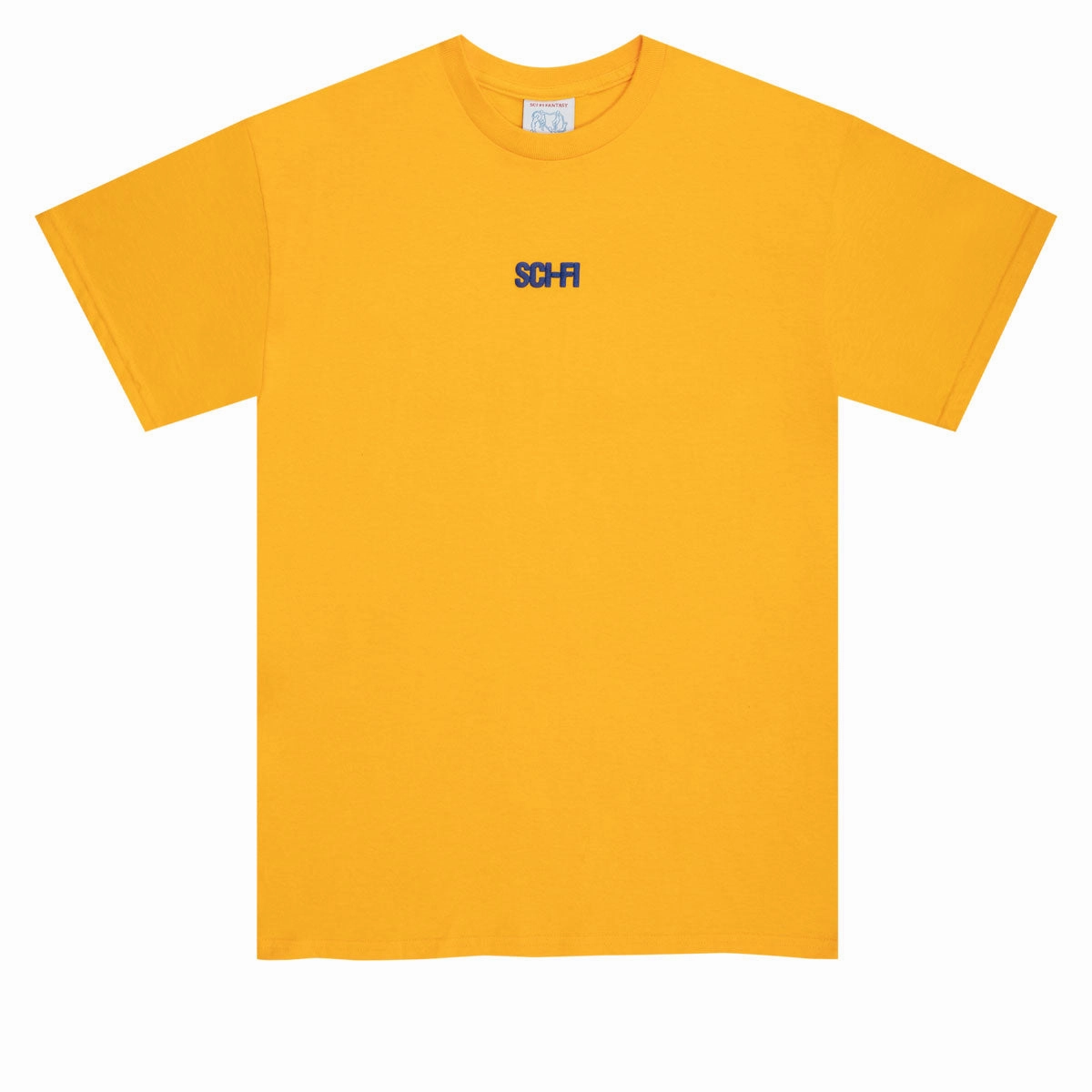 Sci-Fi Fantasy Tiny Big Logo T-Shirt - Gold Cruise Ships Everyday Wear