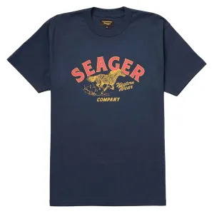 Seager Heritage T-Shirt - Navy Tape Size Chart