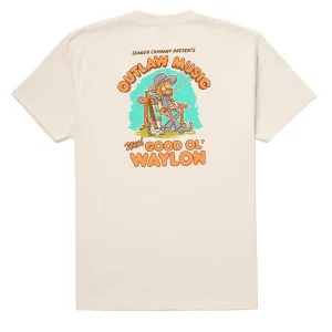Seager x Waylon Jennings Outlaw T-Shirt - Vintage White Car Audio Puzzles