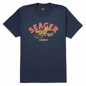 Seager Heritage T-Shirt - Navy Tape Size Chart